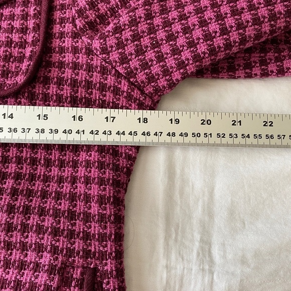 Billabong Women's Lumber Jane Houndstooth Plaid Wool Blend Bomber Jacket Zip Up‎ - Picture 13 of 16